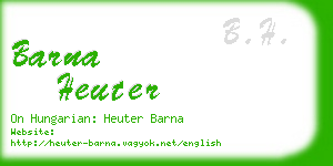 barna heuter business card